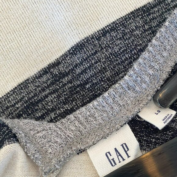 GAP Striped Maxi Dress - Gray, White, Cream - Picture 4 of 5